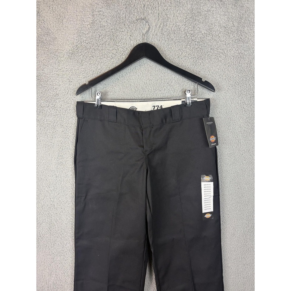 Dickies 774 Women 8P Black Low Rise Straight Leg Work Chino Uniform Pants Petite